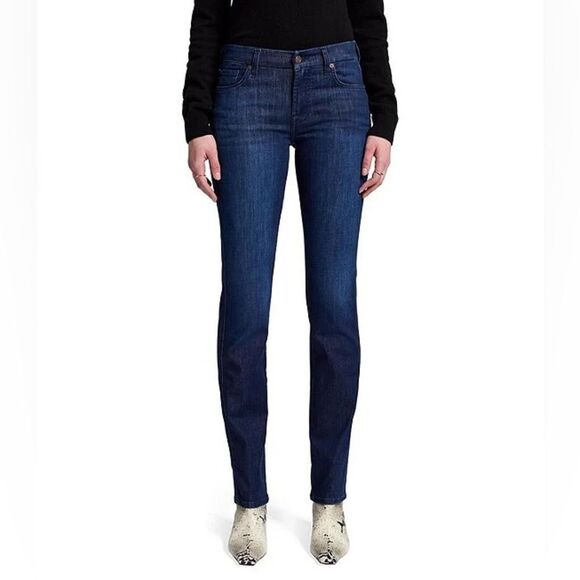 7 For All Mankind Jeans Women's 28 Josefina Skinny Boyfriend Button Fly - Picture 1 of 5